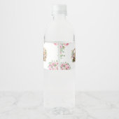 Eenvoudig simplistisch Baby shower paasbroodje Waterfles Etiket (Achterkant)