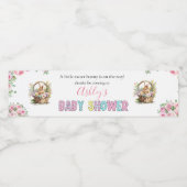 Eenvoudig simplistisch Baby shower paasbroodje Waterfles Etiket (Enkel label)