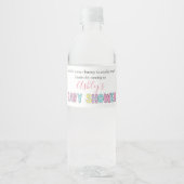Eenvoudig simplistisch Baby shower paasbroodje Waterfles Etiket (Voorkant)
