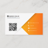 Eenvoudig Sinaasappel Elegant Visitekaartje (Achterkant)