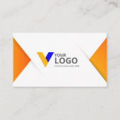 Eenvoudig Sinaasappel Elegant Visitekaartje (Voorkant)