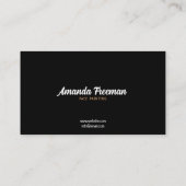 Eenvoudig Sinaasappel en Zwart Partij Gezicht Schi Visitekaartje (Achterkant)