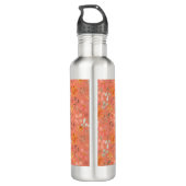 Eenvoudig sinaasappel roze wilde bloem waterverf p waterfles  (Achterkant)