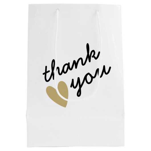 Eenvoudig Sincere Bedankt Medium Cadeauzakje (Achterkant)