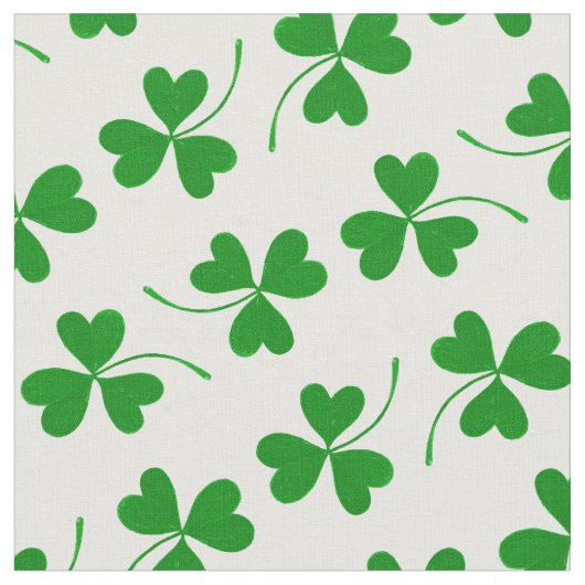 Eenvoudig Sint Patrick's Day Shamrock Pattern - Gr Stof (Close Up)