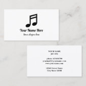 Eenvoudig sjabloon voor visitekaartje voor muziele (Voorkant / Achterkant)