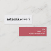 Eenvoudig Skinny-Visitekaartje met minimale vormge Mini Visitekaartje (Voorkant / Achterkant)