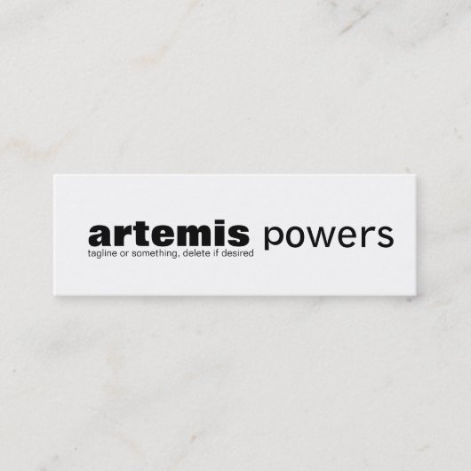 Eenvoudig Skinny-Visitekaartje met minimale vormge Mini Visitekaartje (Voorkant)