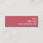 Eenvoudig Skinny-Visitekaartje met minimale vormge Mini Visitekaartje (Achterkant)