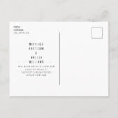 Eenvoudig & Slank LG. Monogram Zwart De datum opsl Briefkaart (Achterkant)