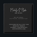 Eenvoudig & Slank Modern Zwart Bruiloft Save the D Magneet<br><div class="desc">Eenvoudige & Slanke Zwart Moderne Font Script Namen Sla de Datum Magneet. Bruiloft.</div>