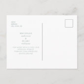 Eenvoudig & Slank Monogram Bord SeafoamSave the Da Aankondigingskaart (Achterkant)