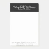 Eenvoudig Slank Zwart Initiaal Professional Post-i Post-it® Notes (Voorkant)