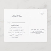 Eenvoudig Slate Blue Gray Menu Keuze RSVP-Briefkaa (Achterkant)