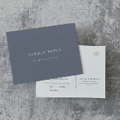 Eenvoudig Slate Blue Gray Menu Keuze RSVP-Briefkaa