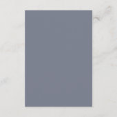 Eenvoudig Slate Blue Grey Wedding Schedule of Even Informatiekaartje (Achterkant)