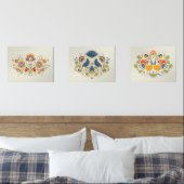 Eenvoudig Slavisch Volk Bloemen Kunst Muurkunst Sets (Slaapkamer)