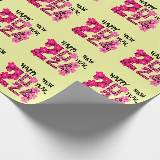 EENVOUDIG SLIM CADEAU NIEUWJAAR 2024 CADEAUPAPIER (Hoek)