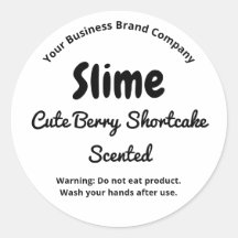 Eenvoudig Slime Fluff Productlabel