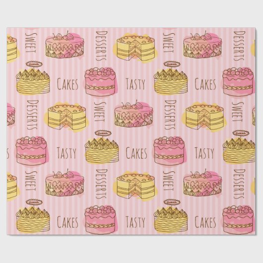 Eenvoudig sluitingspatroon cadeaupapier (Vlak)