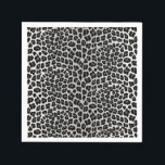 Eenvoudig sneeuwluipaardpatroon servetten<br><div class="desc">Dit eenvoudige zwart-witte sneeuwluipaard,  cheetah patroon is geweldig voor alle gelegenheden.</div>