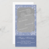 Eenvoudig Sneeuwvlok Kunst Verticale Aangepaste Fo Feestdagenkaart (Voorkant / Achterkant)