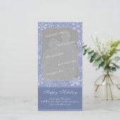 Eenvoudig Sneeuwvlok Kunst Verticale Aangepaste Fo Feestdagenkaart (Staand voorkant)