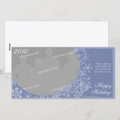 Eenvoudig Sneeuwvlokken Kunst Horizontale Fotokaar Feestdagenkaart (Voorkant / Achterkant)