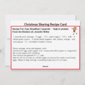 Eenvoudig snel snel Casserole Recipe die Kerstmis  Feestdagenkaart (Achterkant)