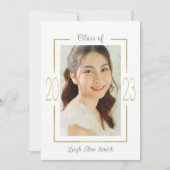 Eenvoudig SNELLE AFDRUKFOTO-Afstuderen Aankondigin Aankondiging (Voorkant)