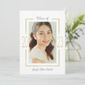 Eenvoudig SNELLE AFDRUKFOTO-Afstuderen Aankondigin Aankondiging (Staand voorkant)