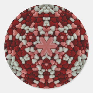 EENVOUDIG Snoep Hart ~ Ronde Sticker