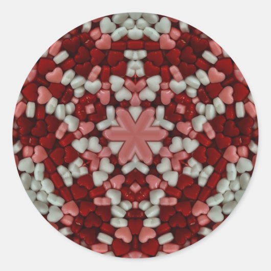 EENVOUDIG Snoep Hart ~ Ronde Sticker (Voorkant)