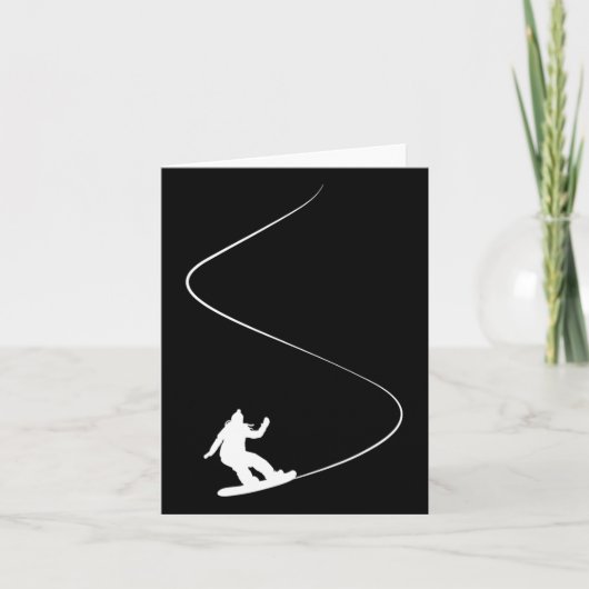 Eenvoudig Snowboard meisje 1 Kaart (Voorkant)