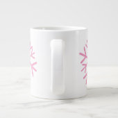 Eenvoudig Snowflake Hand Draait wit roze Grote Koffiekop (Achterkant)