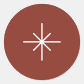 Eenvoudig Snowflake-kerstrecyclester Ronde Sticker (Voorkant)