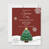 Eenvoudig Snowy Kerstmis Winterfeestdag Kaart (Voorkant)