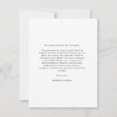 Eenvoudig Spaans Boda | Moderne bruiloft Gracias F Bedankkaart (Achterkant)