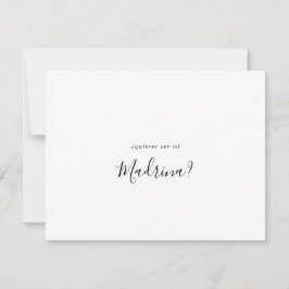 Eenvoudig Spaans Bridesmaid-voorstel Notitiekaartje