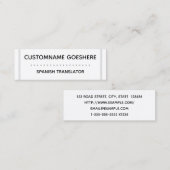 Eenvoudig Spaans Visitekaartje voor vertalers (Voorkant / Achterkant)