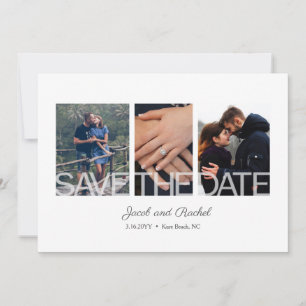 Eenvoudig sparen de Datum 3 het Verloving van de W Save The Date