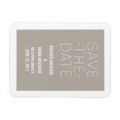 Eenvoudig sparen de Datum Magnet, Beige Magneet (Horizontaal)