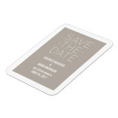 Eenvoudig sparen de Datum Magnet, Beige Magneet (Linkerzijde)