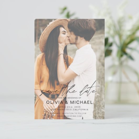 Eenvoudig sparen de Datum van het Afbeelding van d Save The Date (Staand voorkant)
