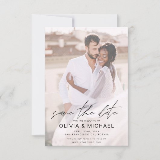 Eenvoudig sparen de Datum van het Afbeelding van d Save The Date (Voorkant)