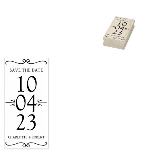 Eenvoudig sparen de Datum Weddenschap Rubberstempel (Gestempeld)