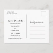 Eenvoudig sparen de datumfoto aankondigingskaart (Achterkant)