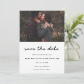 Eenvoudig sparen de datumfoto save the date (Staand voorkant)