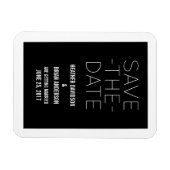 Eenvoudig sparen de Magneet van de Datum, Zwarte (Horizontaal)