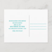 Eenvoudig sparen het Briefkaart van de Datum, Turq (Achterkant)